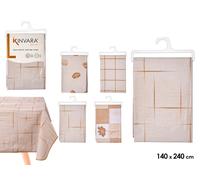 Kinvara Mantel Rectangular Surtido Colores Tierra 140x240cm Pack de 24