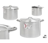 Kinvara Olla de Aluminio 38 cm 35 L Plata