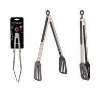 Kinvara Pinza de Cocina Inox Nylon Gris Pack de 36