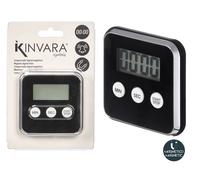 Kinvara Reloj Digital Cocina Imán Negro