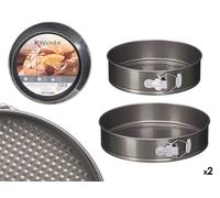 KINVARA Set 2 Moldes Redondos Acero Gris