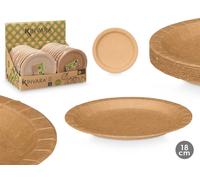 Kinvara Set 24 Platos Kraft 18 cm Natural