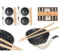 Kinvara Set de 12 piezas sushi negro