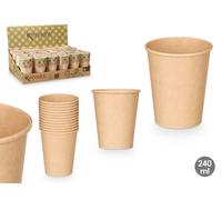 Kinvara Set de 12 Vasos Kraft 240 ml Natural