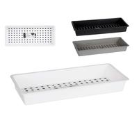 KINVARA Set de 36 Compartimentos para Cajón Grande en Blanco, Gris y Negro
