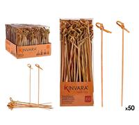 Kinvara Set de 48 Brochetas Natural de Bambú