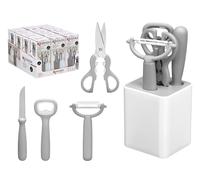 Kinvara Set de 5 Utensilios de Cocina Gris