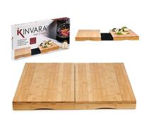 KINVARA Set de 6 tablas de cortar de bambú marrón 28cm