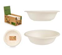 Kinvara Set de 72 Bol de Caña de Azúcar 350ml Blanco