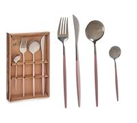 Kinvara Set de Cubiertos 12 piezas Rosa-Plata