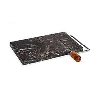 Kinvara Tabla de Cortar Negro Madera de Acacia Mármol (15 x 1,5 x 22 cm)