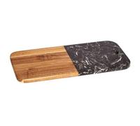 Kinvara Tabla de Cortar Negro Marrón Madera de Acacia Mármol (18 x 1,5 x 38 cm) S3610187 - EAN: 8430852783752