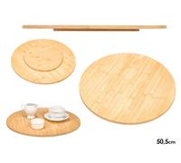 Kinvara Tabla Giratoria Redonda de Bambú 50,5 cm