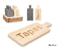Kinvara Tabla Rectangular de Bambú y Pizarra para Tapas