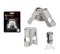 KINVARA Tapón de Acero para Botellas de Champán, Plata (Pack de 36) extra_attributes.material: Acero inoxidable (304) + Silicona