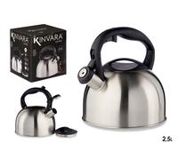 Kinvara Tetera de Acero Inoxidable 2,5L con Asa de Plástico