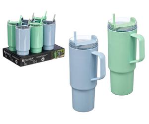 Kinvara Vaso Pajita ASA 1200ml Surtido Azul y Verde