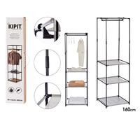 Kipit Armario Abierto Sencillo 160cm Negro - Gris