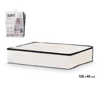 KIPIT Caja Organizadora Plegable de Tela Blanca, Pack de 24