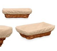 KIPIT Cesta Rectangular Mimbre Madera Natural