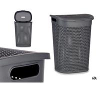 KIPIT Cesto para ropa con tapa 60L Antracita