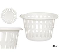 KIPIT Cesto Redondo Calado Blanco 40cm
