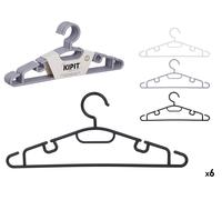 KIPIT Set de 24 Perchas de Plástico en Colores Neutros