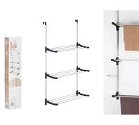 KIPIT Tendedero de Puerta Plegable de 3 Estantes