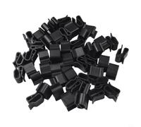 KiraKira 50 clips de cable solar fotovoltaico de 6,5 mm de plástico | Se adapta a cables de 6 a 6,5 mm, evita la pérdida de corriente, plástico, paquete de 50 unidades, gestión lateral de CC