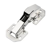KiraKira Armario para bisagra de puerta de 4 pulgadas tipo bola de taladro con amortiguador, kit de montaje estilo puente con tornillos, para herramientas de función de cierre suave