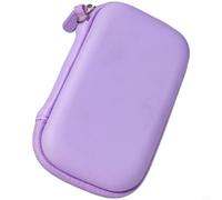 KiraKira Funda de banco de energía EVA a prueba de golpes para modelos Baseus Romoss, organizador de almacenamiento portátil con bolsillo de malla y correa, bolsa de transporte ligera de viaje (morado