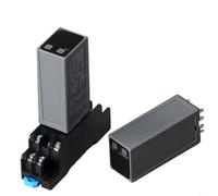 KiraKira Industrial para relé de retardo de tiempo 24V 220V, interruptor de temporizador de ciclo LED digital con base (DC24)
