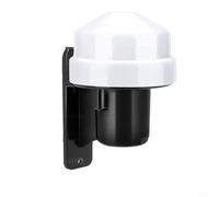 KiraKira Interruptor al aire libre blanco del sensor de la fotocélula IP44 clasificado del anochecer al regulador de la luz del amanecer 10A ABS