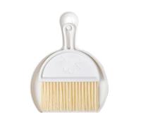 KiraKira Juego de mini recogedor y cepillo de plástico, pequeño kit de barrido de escritorio, teclado de ventilación de coche, microondas, blanco