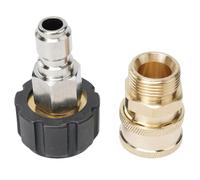 KiraKira M22 - Kit de adaptador de conexión rápida de 14 mm a 3/8 pulgadas, 5000 PSI de alta presión para arandela, acoplador giratorio, lanza y manguera