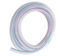 KiraKira Manguera de alambre de acero de PU de alta presión, tubo de succión transparente de 3/4 pulgadas, 10 m (5 metros)