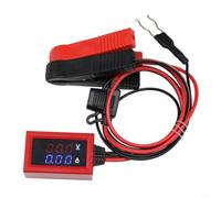 KiraKira No interruptivo para batería, probador de drenaje parasitario, voltímetro digital, amperímetro 3-100V 3-10A para detector de fugas de circuito automático, mantenimiento del vehículo (rojo)