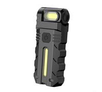 KiraKira Para luz de trabajo LED compacta giratoria de 180 grados, linterna COB recargable por USB, espacios reducidos e inspección del motor, bolsillo portátil para antorcha negra (1 unidad)