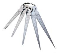 KiraKira Portátil para calibre de hueco de cuña de acero inoxidable 1-10 mm, medición de agujero de precisión de 0,1 mm