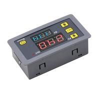 KiraKira Relé digital de retardo de tiempo de 220 V con pantalla LED dual, interruptor de control de temporizador de ciclo programable para automatización industrial