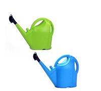 KiraKira Riego de plástico de 5 litros para lata con boquilla larga, mango ergonómico, maceta de riego de jardín, hogar, exterior, invernadero, riego de plantas, color verde