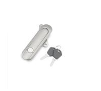 KiraKira Secure 304 - Cerradura mecánica de acero inoxidable para cajas eléctricas con cerradura de puerta, pestillo robusto para armario con diseño elegante para uso en exteriores, color plateado