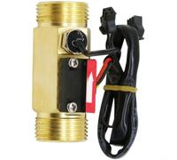 KiraKira Sensor de flujo de agua B6 de cobre con sonda de temperatura G3/4 pulgadas 1-30L/min Sistema de calentador de agua