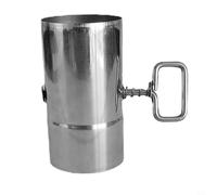 KiraKira Tubo de extensión de chimenea de acero inoxidable con amortiguador para tienda de campaña, quemador de leña y cocina al aire libre (60 x 110 mm)