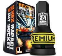 KIRXST Juego de Llaves de Impacto Hexagonales de 3/4", Herramienta de Destornillador Allen de Impacto de H24 (24 mm), para Instalar y Quitar Tuercas de Rueda o Eje
