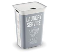 KIS Chic, cesta de regalo para el hogar, 50 litros, rectangular, gris, blanco, 350 mm, 440 mm, 610 mm