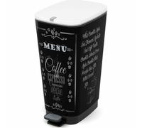 Kis Contenedor de basura de cocina CHIC 50L con motivos negros