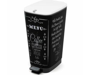 Kis Contenedor de basura de cocina CHIC 50L con motivos negros