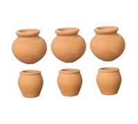 Kisangel 6 Piezas Maceta Suculenta Vasija De Barro De Cerámica Mini Vasijas De Barro Macetas De Cactus Plantador De Plántulas Pequeñas Macetas Maceta De Plántulas Suculentas