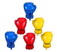 Kisangel 6piezas Globos de Foil con Forma de Guantes de Boxeo Inflables Decoración Colorida para Fiestas Temáticas Deportivas y Cumpleaños de Lucha